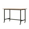 Replica Xavier Pauchard Bar Table 160 cm Ash Timber with Castor Wheels