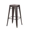 Replica Xavier Pauchard Black Metal Bar Stool 75 cm