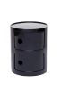 Replica 2 Drawer Round Componibili Storage Unit Black