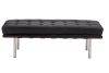 Replica Barcelona Bench with Black Italian Leather Upholstery