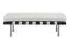 White Replica Barcelona Bench - Italian Leather
