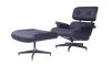 Replica Black Timber Charles Eames Lounge and Ottoman