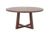 Zodiac Scandinavian Dark Walnut Dining Table - 150 cm Diameter
