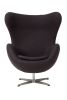 Replica Fabric Egg Chair - Dark Grey Wool Blend