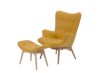 Replica Featherston Chair and Ottoman Mustard