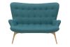 Replica Featherston Sofa 2 Seater - Teal Cotton