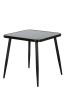 Replica Fermob Black Outdoor Dining Table Square Aluminium