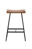 Replica HC2 Bar Stool - Black Metal Frame and Oak - 65 cm Seat Height