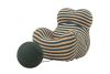 Replica Up Chair by Gaetano Pensce with Green Petrol and Beige Stripe Fabric