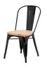 Replica Xavier Pauchard Chair with Wood Seat in Powder Coat