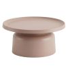 Sigge Coffee Table Light Cappuccino - Round Metal Table