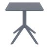 Furnlink Sky Square Outdoor Table by Siesta 70 x 70 Anthracite Grey