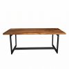 Svea Walnut Timber 200 cm Dining Table with Black Metal Legs by Dane Craft