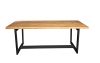 Svea 200 cm Elm Timber Dining Table with Black Metal Legs by Dane Craft