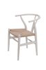 Replica Hans Wegner Wishbone Chair White Frame with Natural Cord Seat