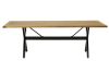 X Cross Aluminium Outdoor Dining Table - Solid Teak Top