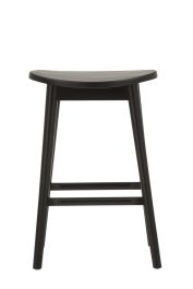 Black top timber stool