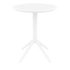 Sky Folding White Round Outdoor Dining Table by Siesta - Made in Europe