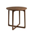 Astrid Round Side Table - Walnut -