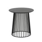 Black Cylinder Side Table