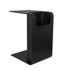 Black Modern End Table with Magazine Holder