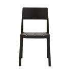 Black Plank Outdoor Stacking Chair