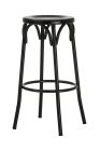 Black Paris Bentwood Bar Stool 75cm