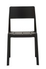 Black Plank Outdoor Stacking Chair