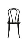 Outdoor Black Plastic Bentwood Chair