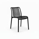 Bordeaux Outdoor Chair Black - Stacking Polypropylene Cafe Chairs 
