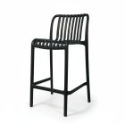 Bordeaux Black Bar Stool 65 cm Seat Height - Stacking Polypropylene Outdoor Stools