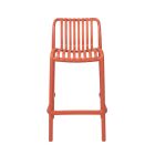 Bordeaux Terracotta Bar Stool 65 cm Seat Height - Stacking Polypropylene Outdoor Stools