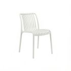 Bordeaux White Outdoor Dining Chair - Stacking Polypropylene