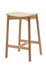 Emilie Scandinavian Timber Kitchen Stool - Natural Ash
