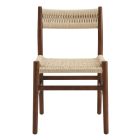 Fitzroy Rattan Dining Chair Walnut - Scandinavian Style Timber Chairs