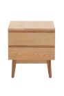 Freeman 2 Drawer Bedside Cabinet Light Ash Timber