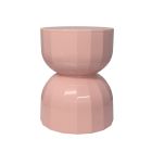 Geometric Roly Side Table / Stool - Pink
