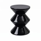 Hourglass Stool – Retro Low Stool Black