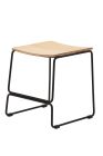 Krafter Low Stool - Black Metal Frame and Timber