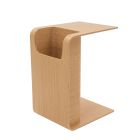 Modern End Table with Magazine Holder - Natural Ash