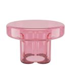 Napier Retro Glass Coffee Table - Pale Pink