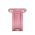 Napier Retro Glass Side Table - Pale Pink