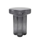 Napier Retro Glass Side Table Smoke Grey