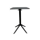 Ozone 70cm Square Folding Bar Table - Black