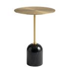 Pravina Side Table – Spanish Nero Marquina Black Marble & Brushed Gold