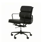 Replica Charles Eames Soft Pad Black Framed Office Chair – Low Back with Armrest