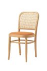Replica Josef Hoffman 811 Dining Chair Ash with Tan Padded Seat