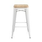 Replica Xavier Pauchard Stool with Wood Top 75 cm - White