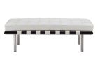 White Replica Barcelona Bench - Italian Leather