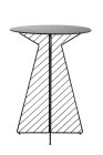 Replica Bend Cafe Bar Table - Black